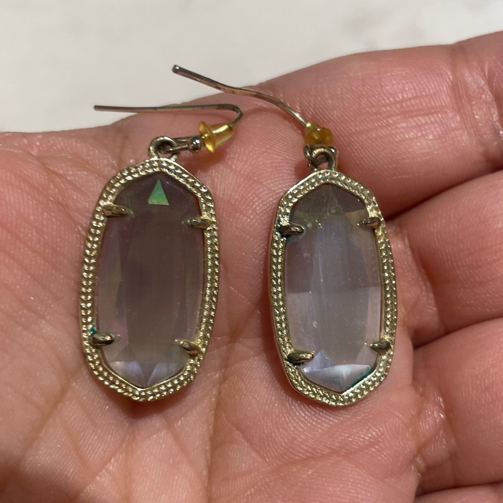 Kendra Scott iridescent slate Elle small earrings - RARE